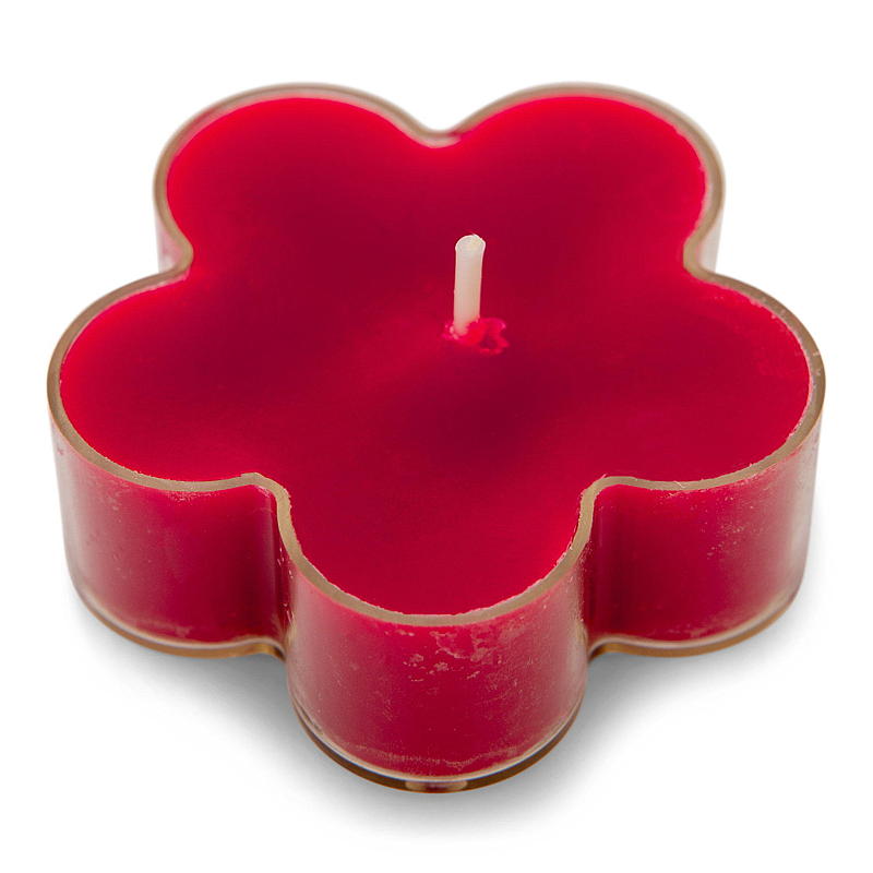 Set van 6 theelichtjes, rood/wit/blauw
