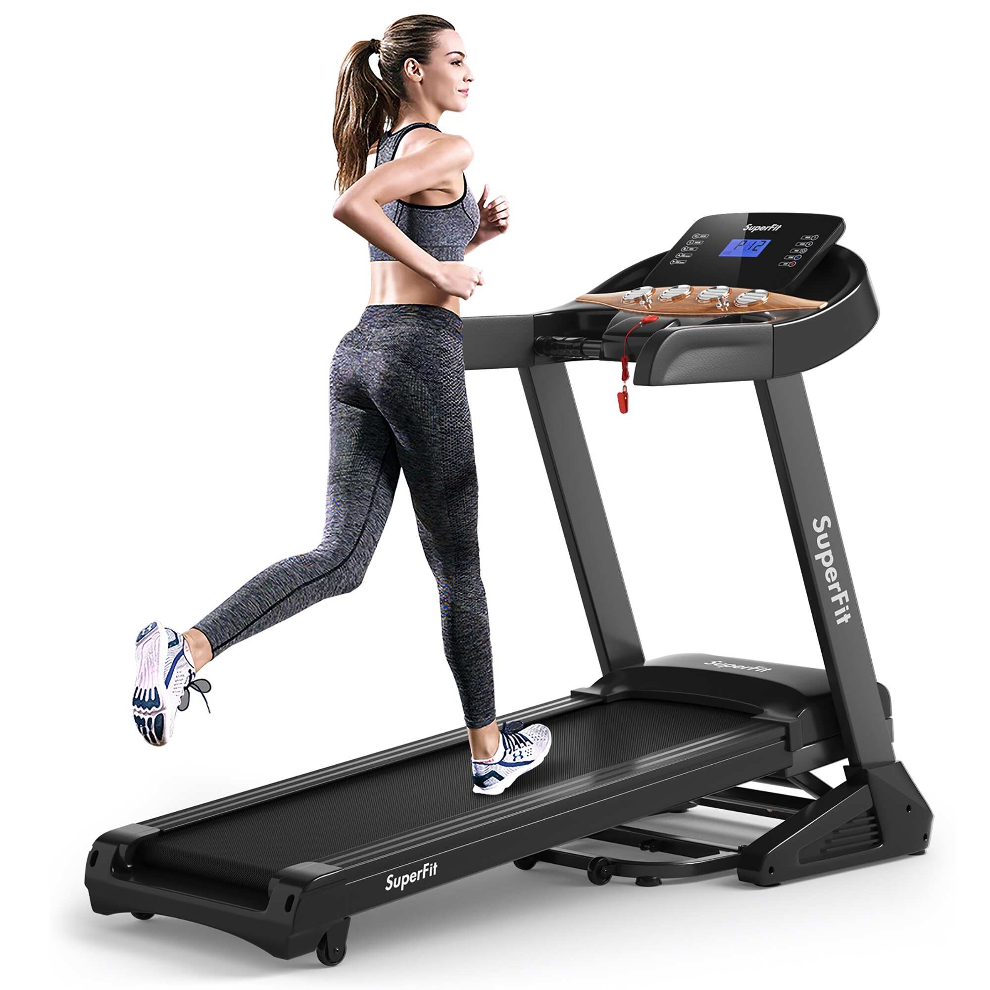 Superfit 3,75 pk elektrische opklapbare loopband met automatische hellingshoek en 12 programma's - Zie details