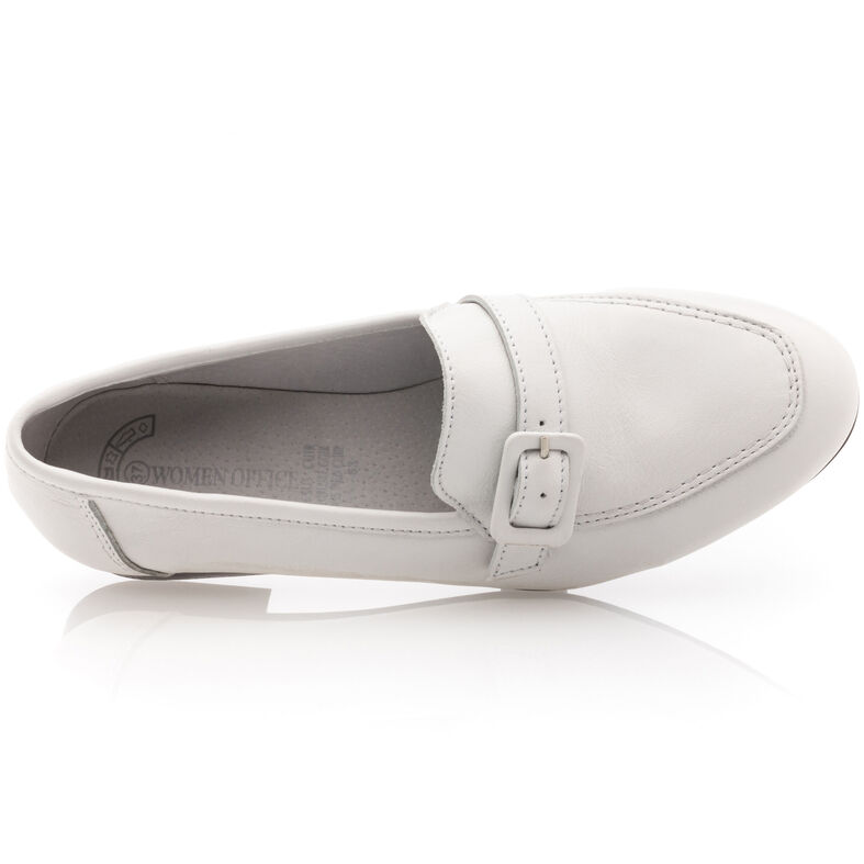 Weiße Damen-Loafer/Bootsschuhe