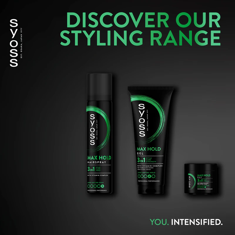 Spray de cabelo Syoss Max Hold com fixação extra forte