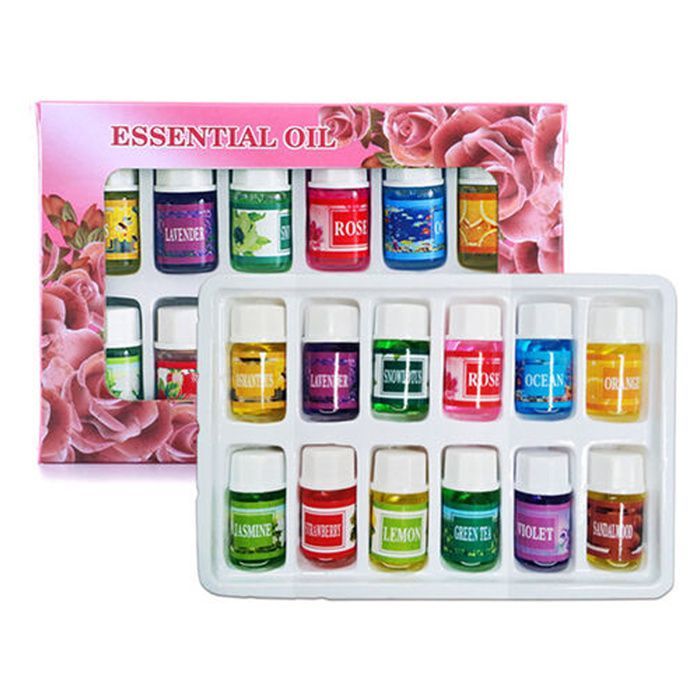 3ml huiles essentielles aromathérapie 12pack cadeau multicolore : humidificateur, soulagement douleur stress