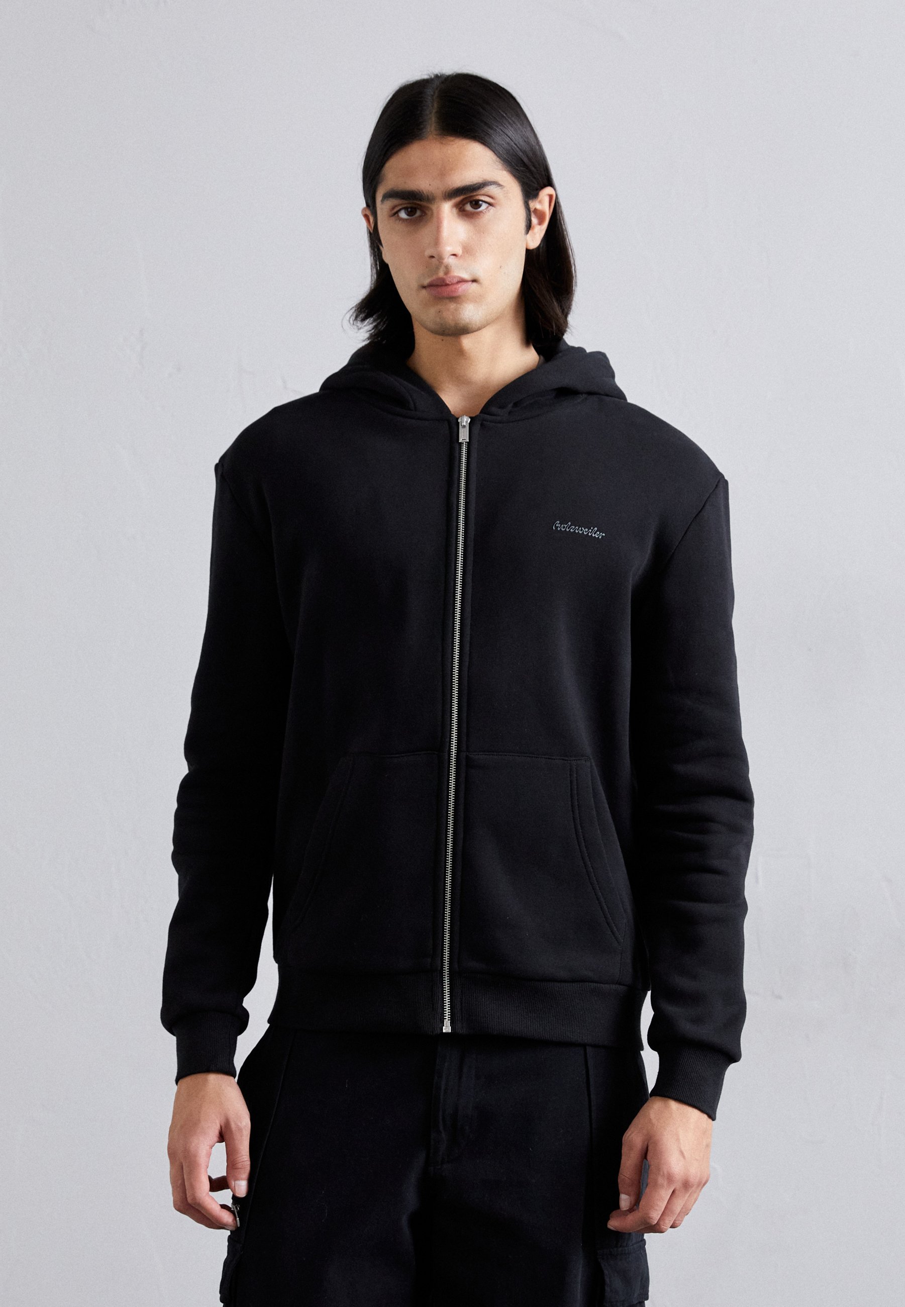 Holzweiler REGULAR ZIP HOODIE - Sweatshirt met rits - zwart