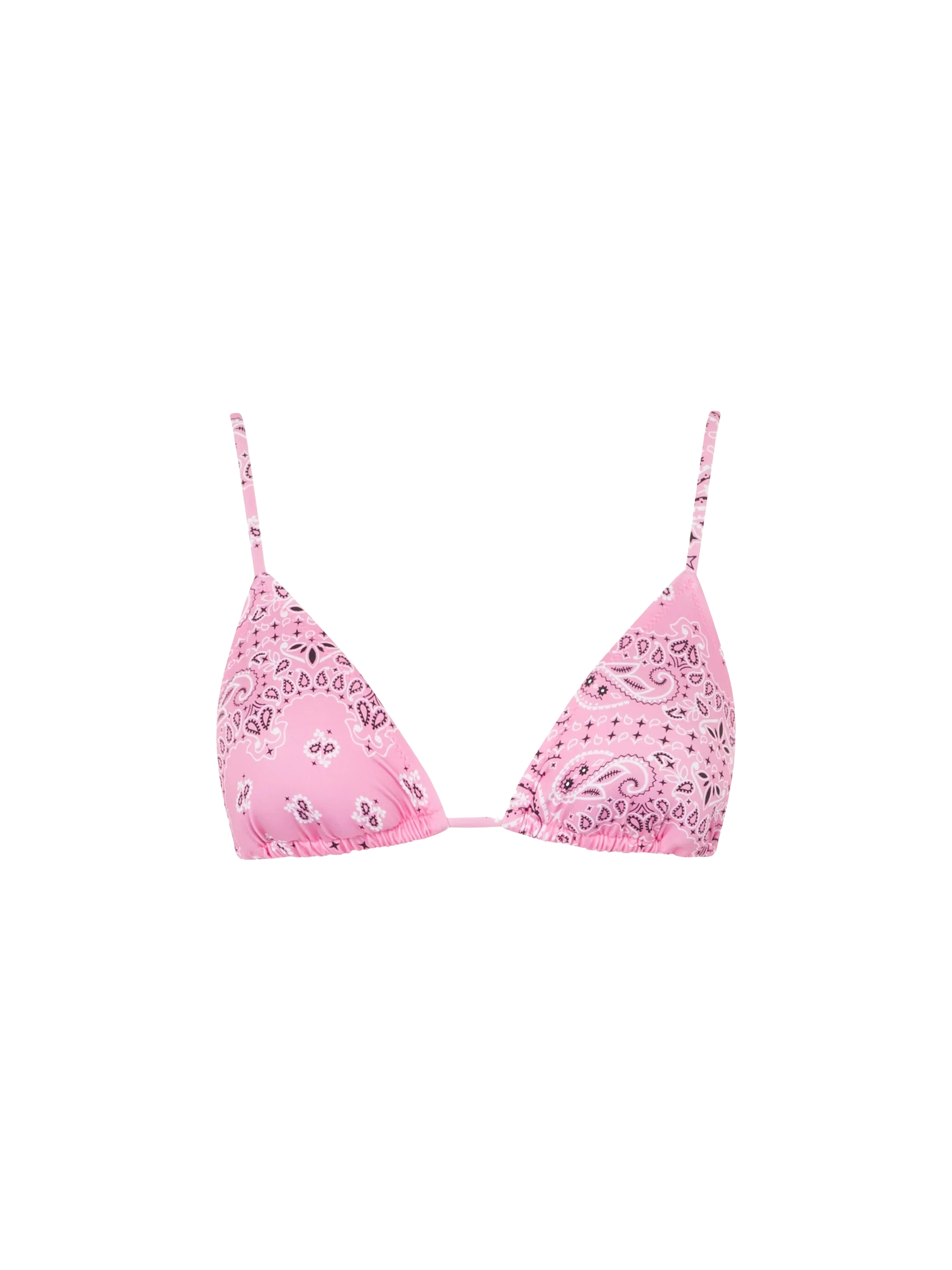 Top triangular rosa para mujer