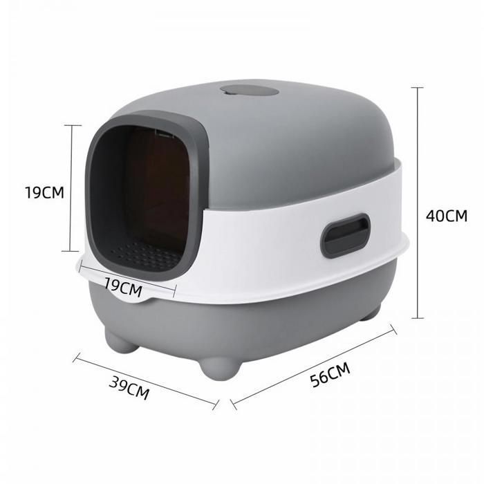 Arenero para gatos JEOBEST - Casita para gatos - 40*39*56cm - Compartimento inferior extraíble