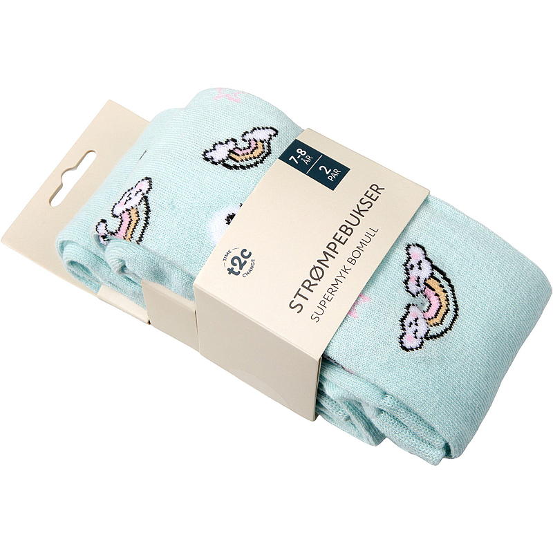 Time 2 Change strumpbyxor, 2-pack, storlek 3/4-9/10 år
