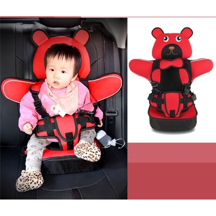 Silla de coche para bebé - Cojín portátil para trona - Naranja - Arnés de 5 puntos - Grupo 1/2/3