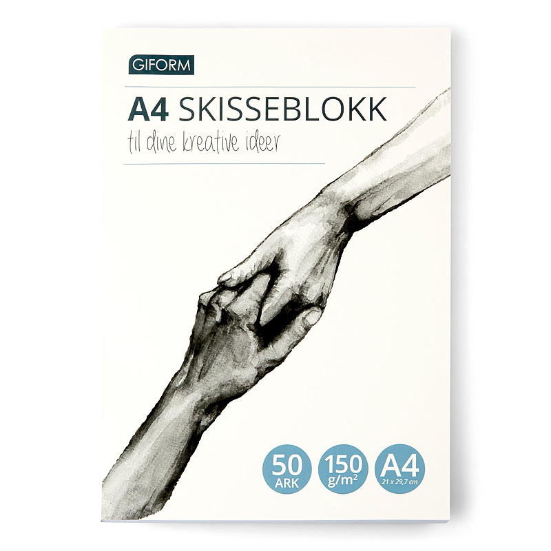 Giform tegneblok A4 tykke ark