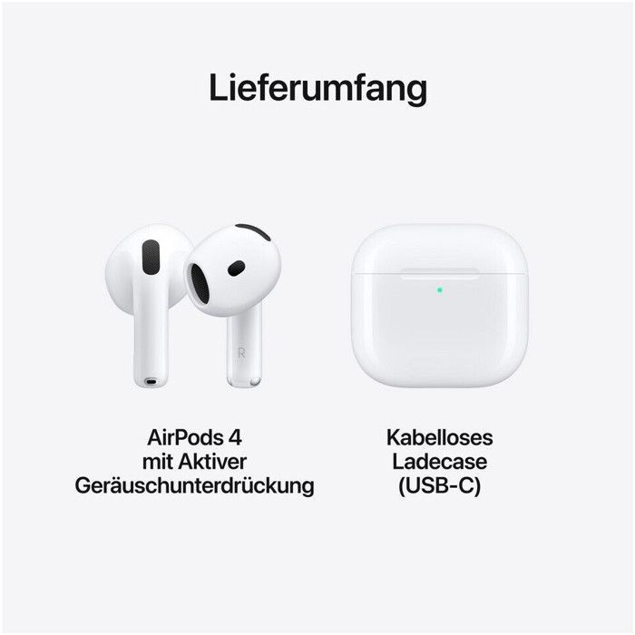 Auriculares Apple AirPods 4 con cancelación activa de ruido (2024) - Reacondicionados - Muy buen estado