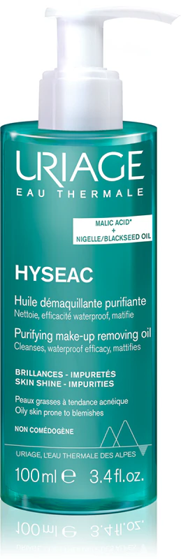 Uriage Hyseac Zuiverende Make-up Verwijderende Olie voor een vette, acnegevoelige huid