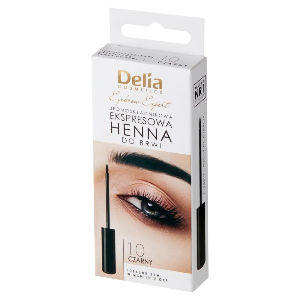 Delia Eyebrow Expert Henna do brwi ekspresowa, jednoskładnikowa 1.0 Czarna