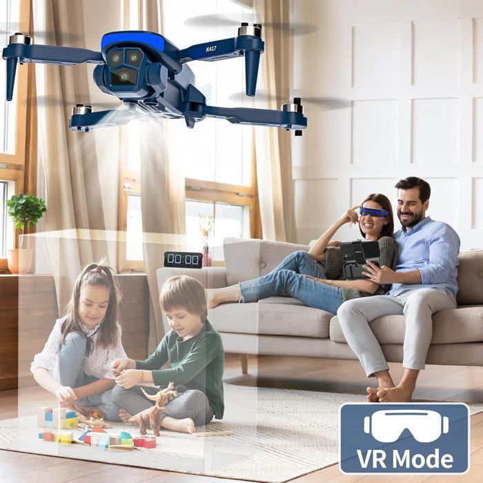 Professional Drone - GERBALA - K417 - 1080P HD Camera - Blue LED - Gesture Control