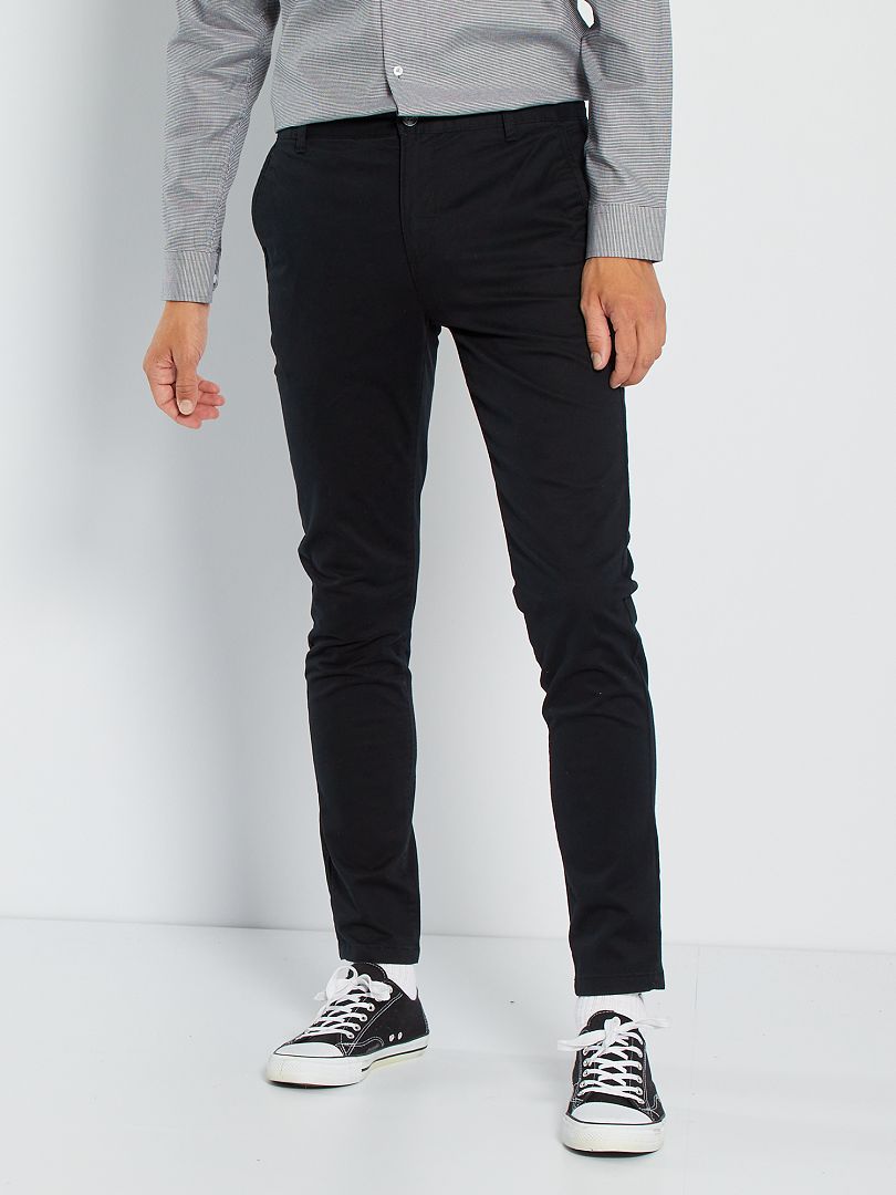 Calça chino skinny stretch - tamanho 32 - preta