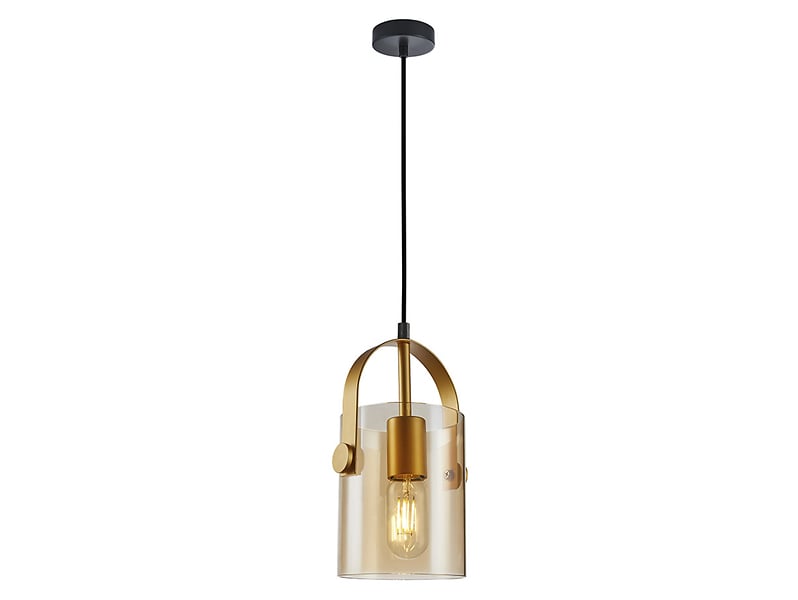 Lampa wisząca Nanesma szklana złota