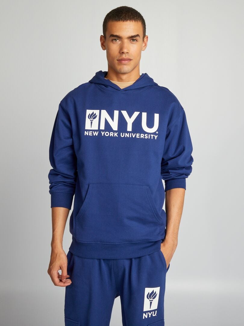 Moletom com capuz da Universidade de Nova York - AZUL