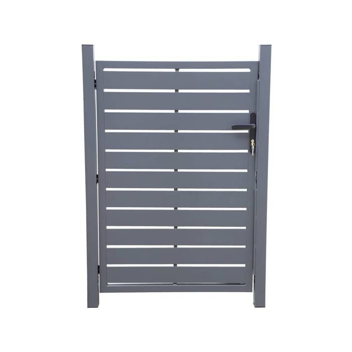 Aluminum garden swing gate with lock and handle. Aluminum gate 100x146cm