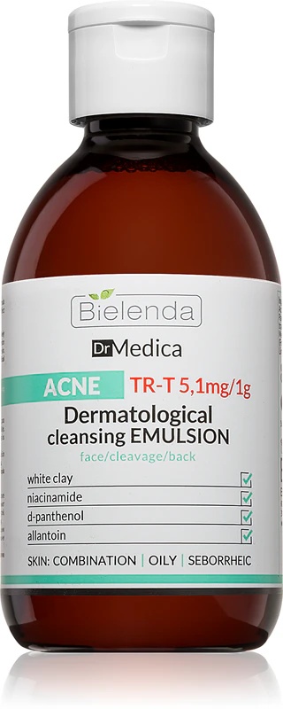 Bielenda Dr Medica Acne dermatološka čistilna emulzija za mastno kožo, nagnjeno k aknam