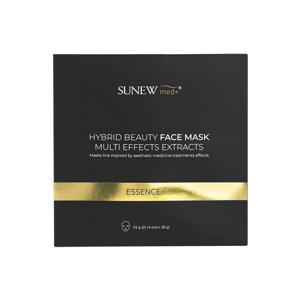 Sunew Med Essence+ Maska do twarzy z peptydami i śluzem ślimaka 4szt