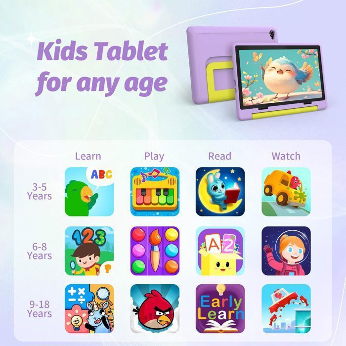 KOTSREN Children's Tablet - 10 inches (Android 14) - Octa-core - 8GB+64GB - WiFi 6