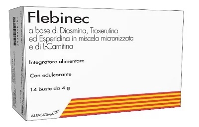 FLEBINEC Flebinec Voedingssupplement Veneuze tonus Lymfedrainage 14 zakjes