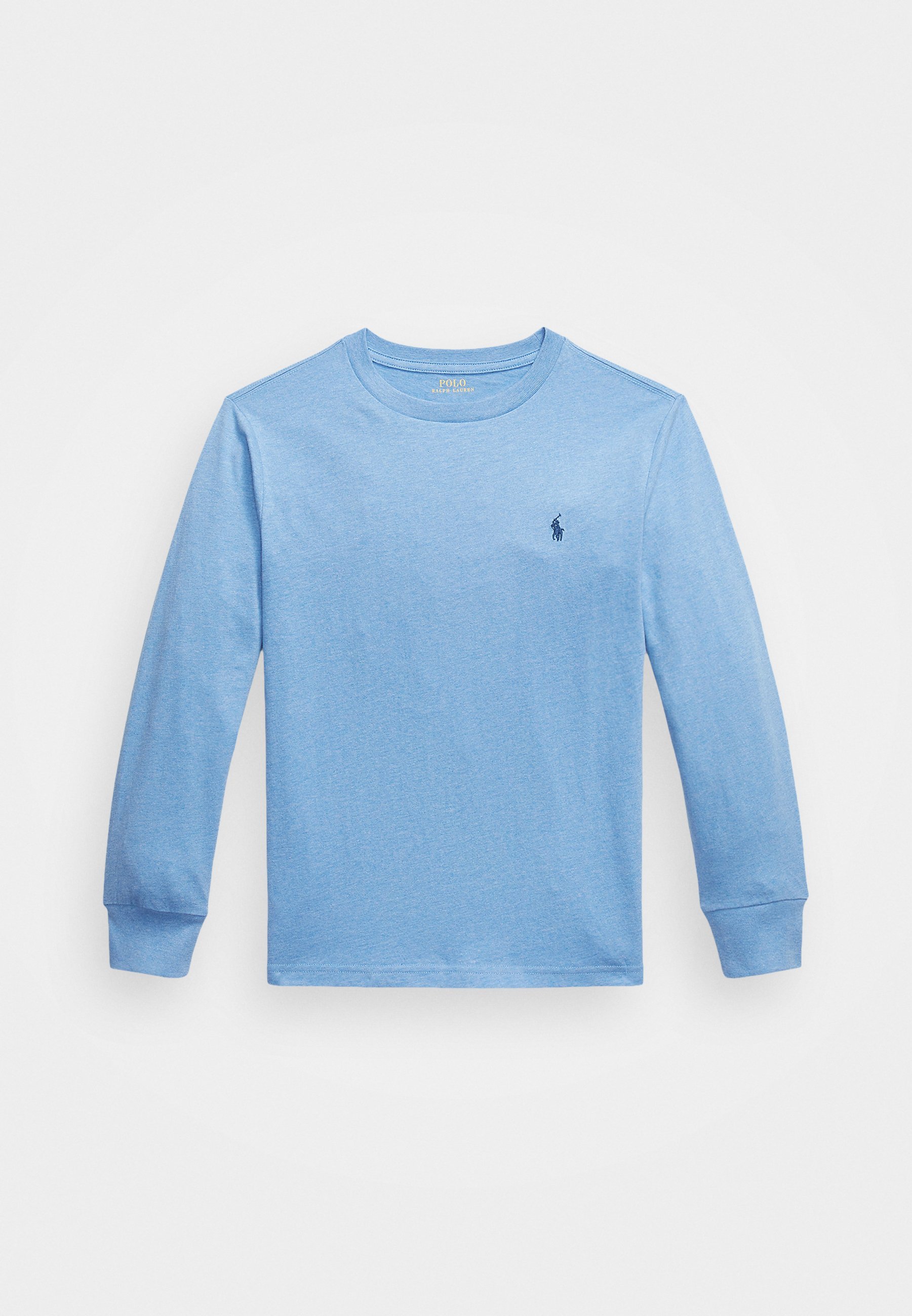 T-shirt à manches longues en jersey de coton Polo Ralph Lauren - Haut à manches longues - Gris chiné royal doux