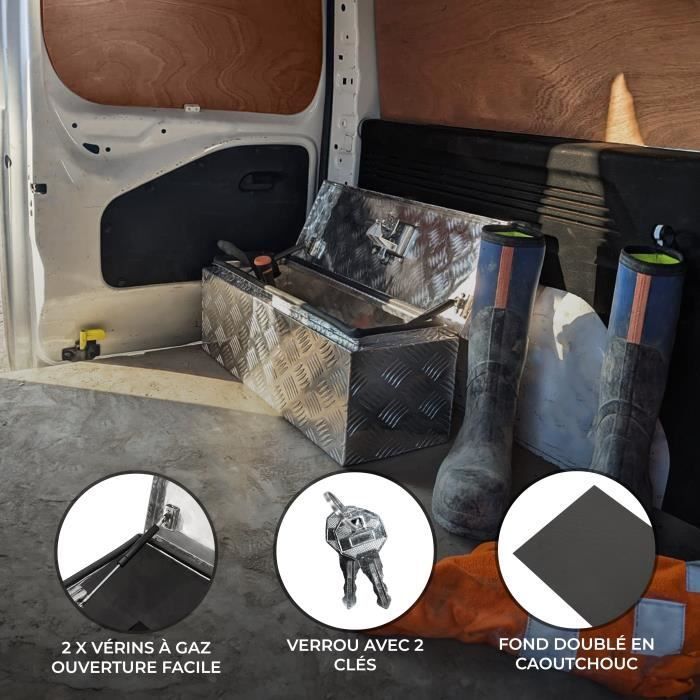 Caisse à Outils de Transport en Aluminium - MONSTERSHOP - 35L - Résistante à l'eau et à la poussière