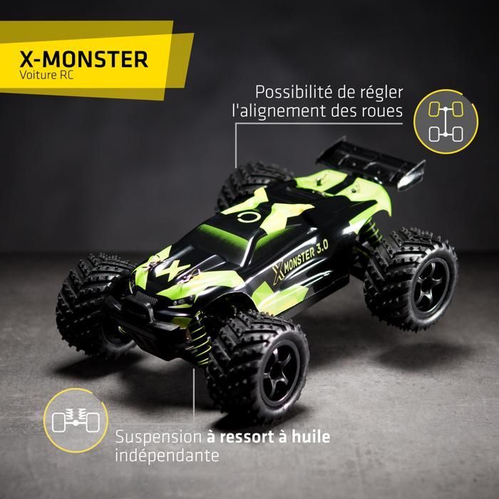 OVERMAX X-Monster 3.0 - RC Voiture télécommandée - 30 km/h - Échelle 1:18 - 40 min - Portée 100 m - Entraînement 4 x 4