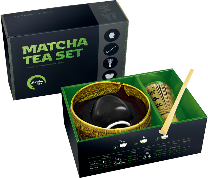 Matcha-Tee-Set Profi Akeno Geschenkset zur Zubereitung des Getränks