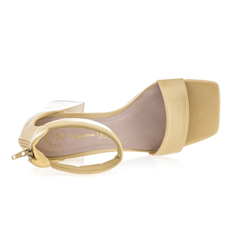 Sandalias amarillas para mujer / Zapatos de punta abierta