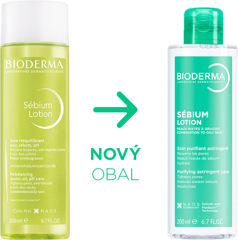 Loção tônica facial Bioderma Sébium que restaura o equilíbrio da pele oleosa e mista.