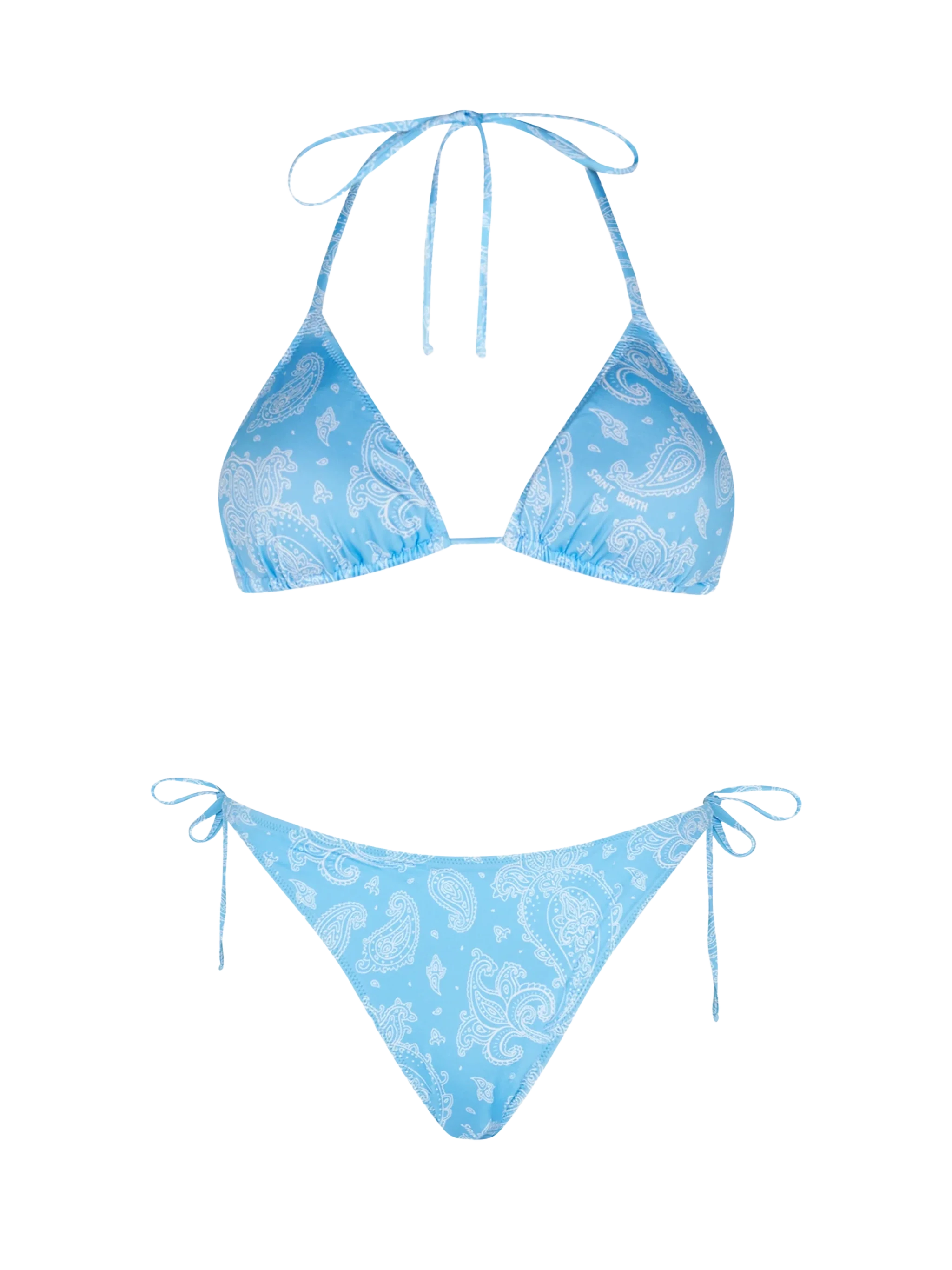 Dames driehoekbikini met paisleyprint