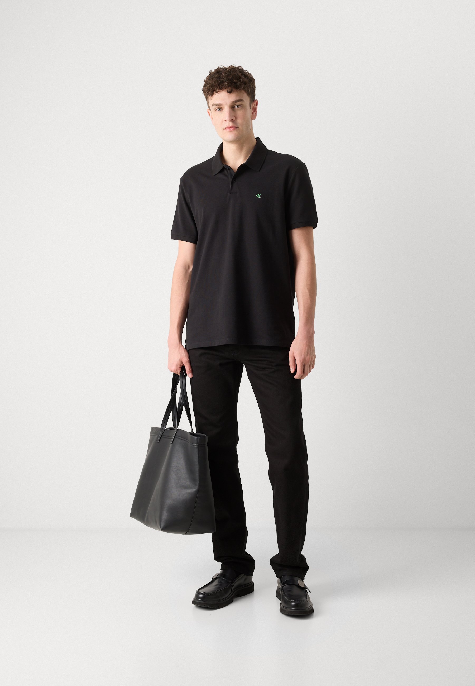 Polo Calvin Klein Jeans MONOGRAM - noir