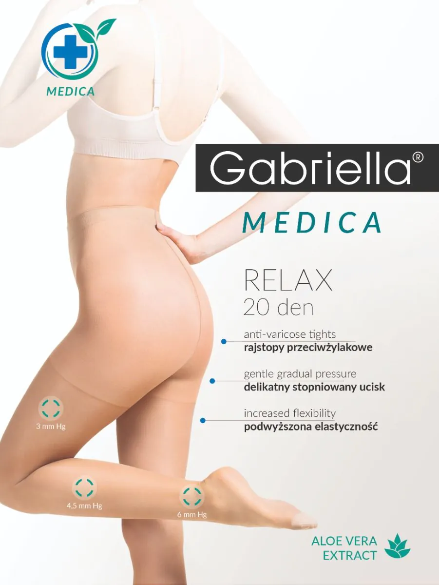 Gabriella Relax 20 DEN Nero - Rajstopy rozm.4