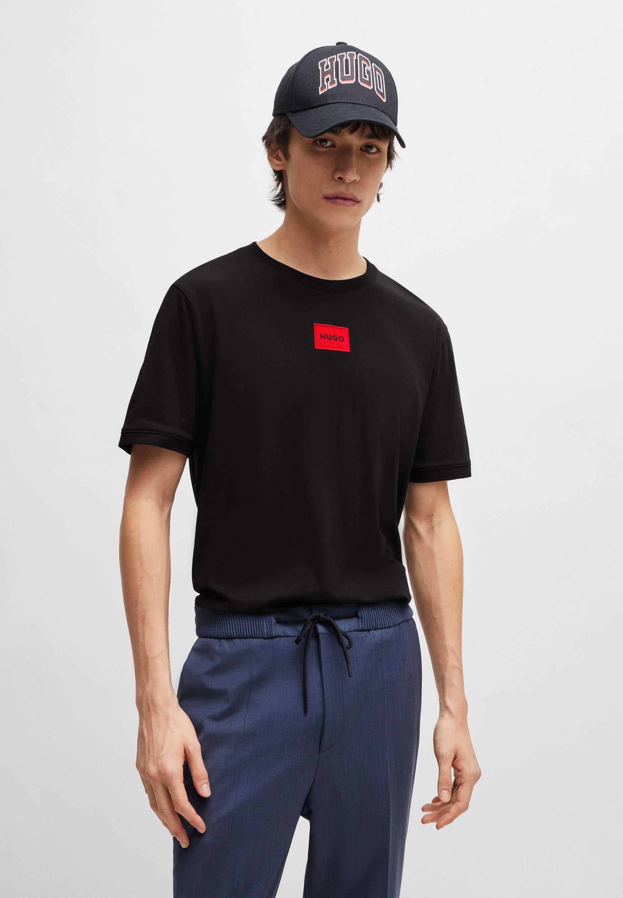 HUGO DIRAGOLINO - Basic T-shirt - zwart