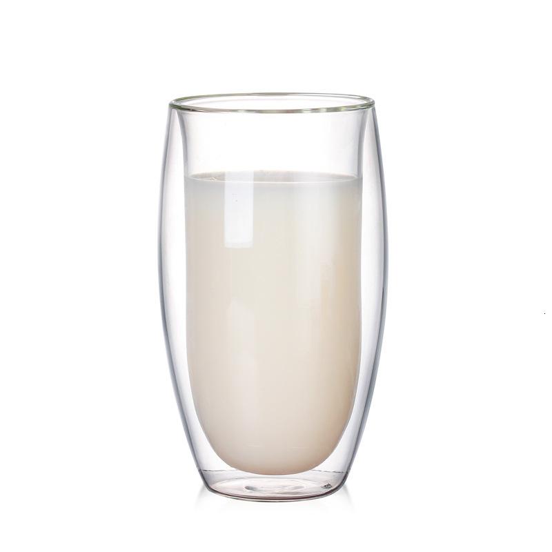 Tazza da caffè/cappuccino/latte/bicchiere da birra/birra/tè/latte/cola a doppia parete in vetro trasparente, tazza antiscottatura