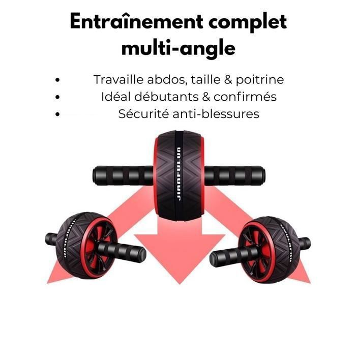 Rueda abdominal multifuncional: entrenamiento completo en casa, para todos los niveles.