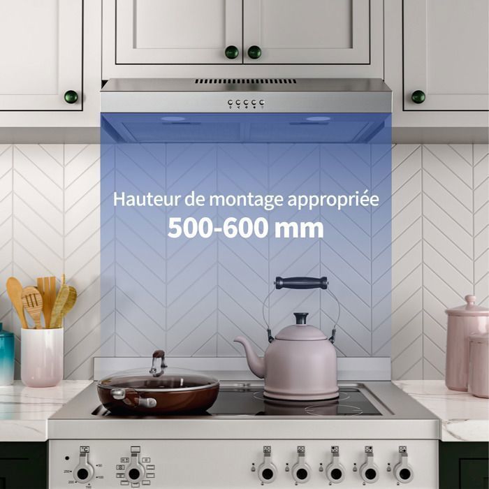 FIREGAS 60cm Canopy Cooker Hood - Extraction and Recirculation - Brushless Motor - Energy Class A