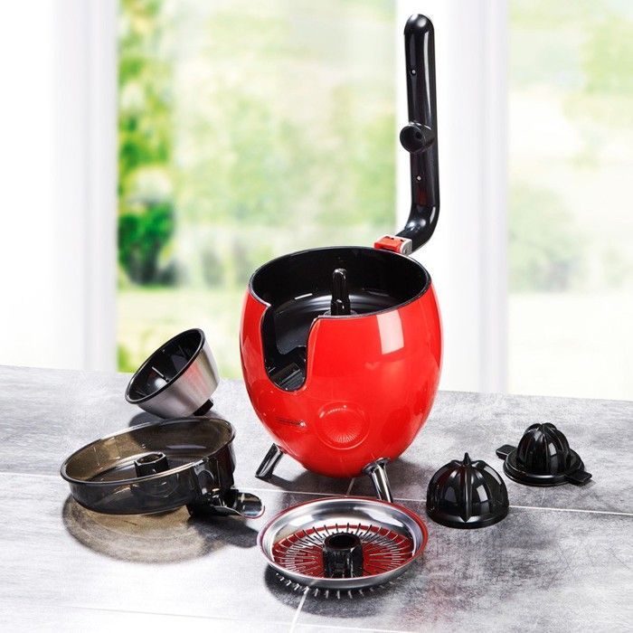 Kitchencook - 550ml Electric Citrus Juicer - 2 Pressing Cones - Articulated Arm - Pouring Spout - Stainless Steel Filter