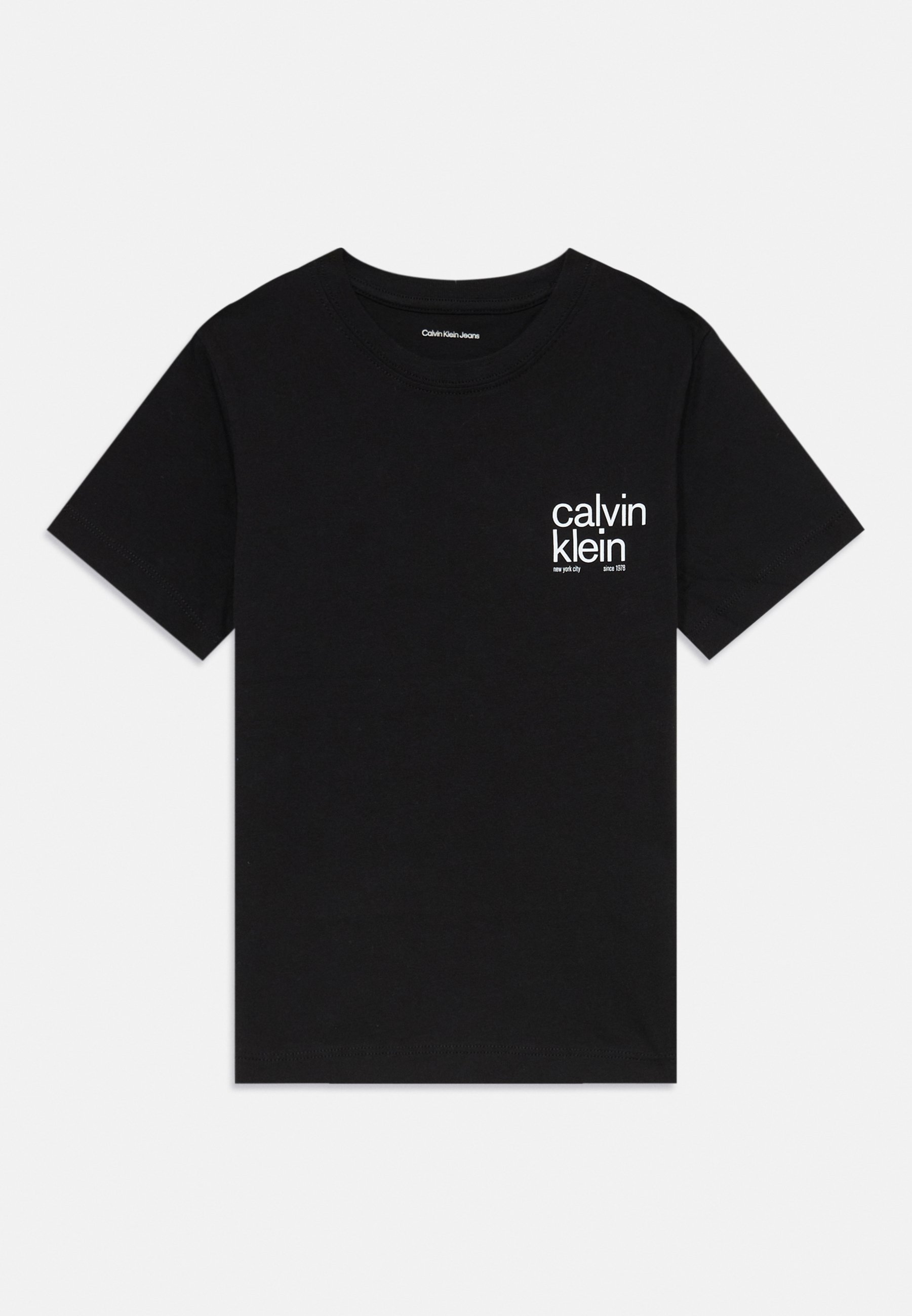 Calvin Klein Jeans Unisex-T-Shirt mit kleinem Grafikprint – schwarz