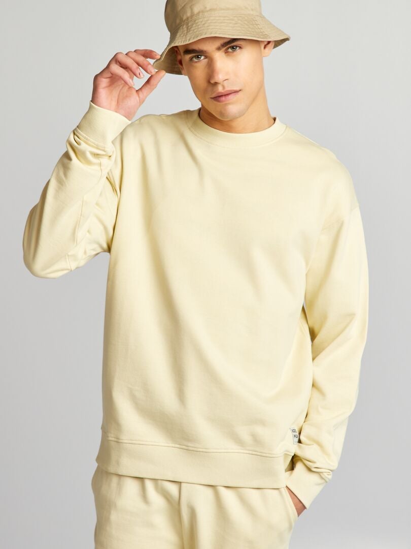 Fleece sweatshirt - BEIGE