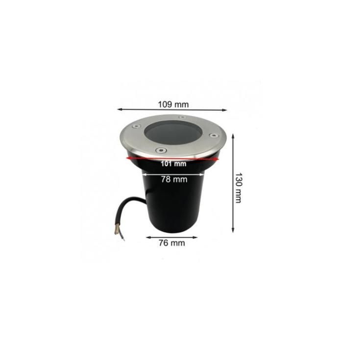 Inbouw LED-spot voor buiten, geschikt voor GU10-lamp (verpakking van 10) - SILAMP