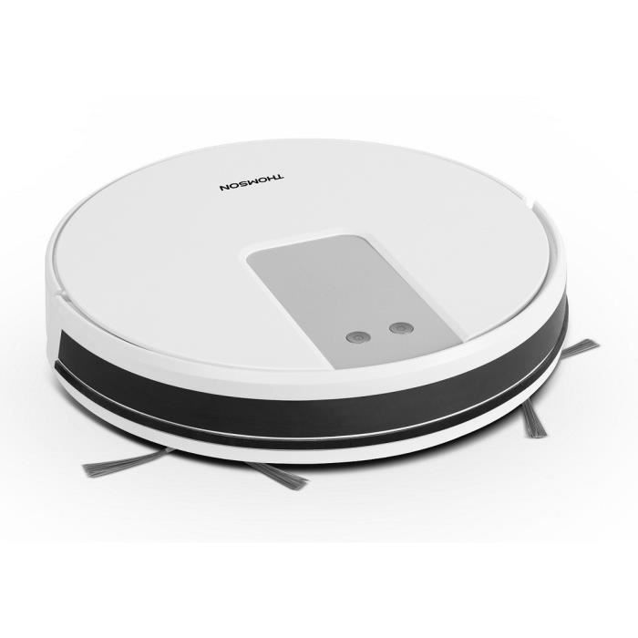 THOMSON - THVC24W - Aspirateur robot - Autonomie 120min - Départ différé - 3 modes de navigation - Réservoir (0,6L) - Batterie