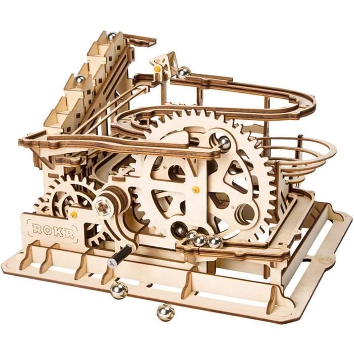 Robotime – Murmel-Parkour – 3D-Holzpuzzle – Kugelbahn – 233 Teile