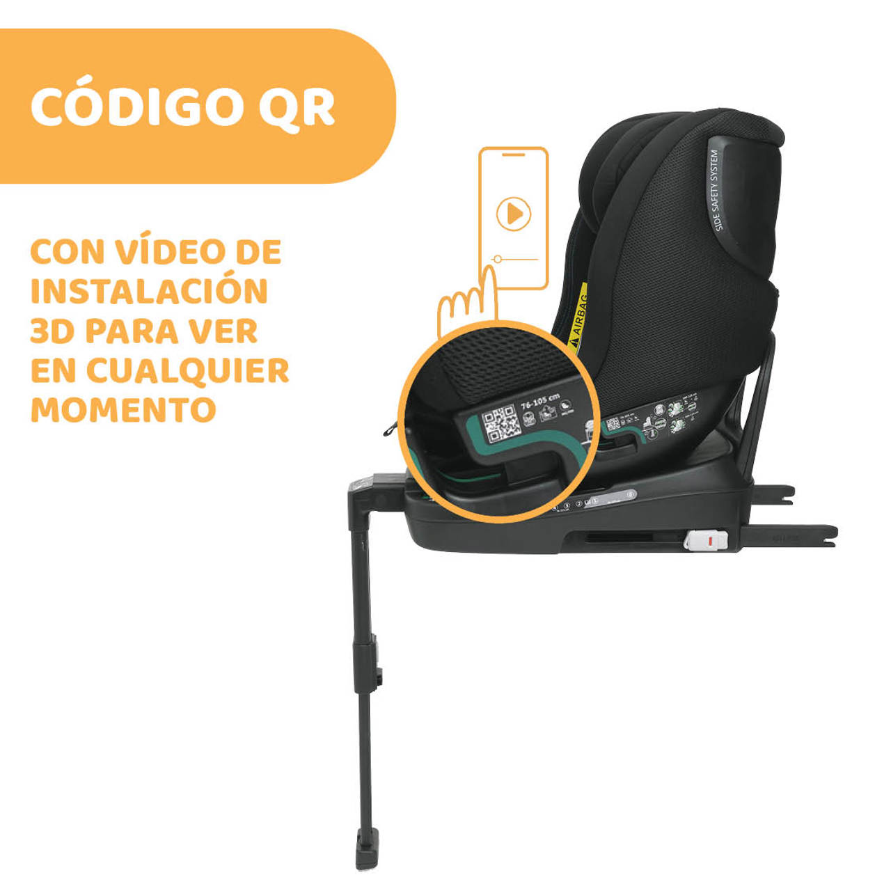 Seat3Fit i-Size Air Zip&Wash (40-125 cm) ülés