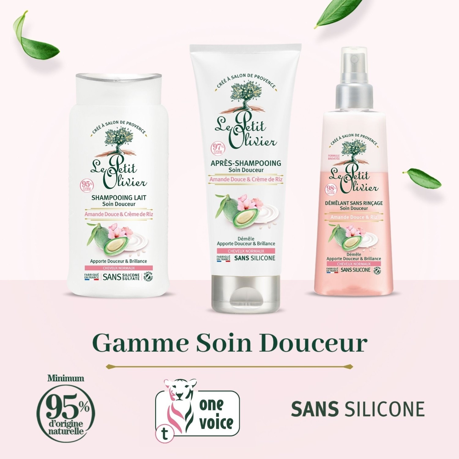 Le Petit Olivier Après-Shampooing Soin Douceur Amande Douce & Crème de Riz