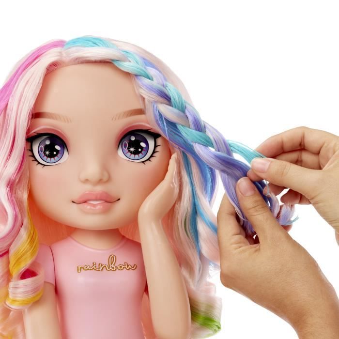 Rainbow High - Testa per acconciature Bella - 33 cm - Colora unghie e capelli - Età 4+