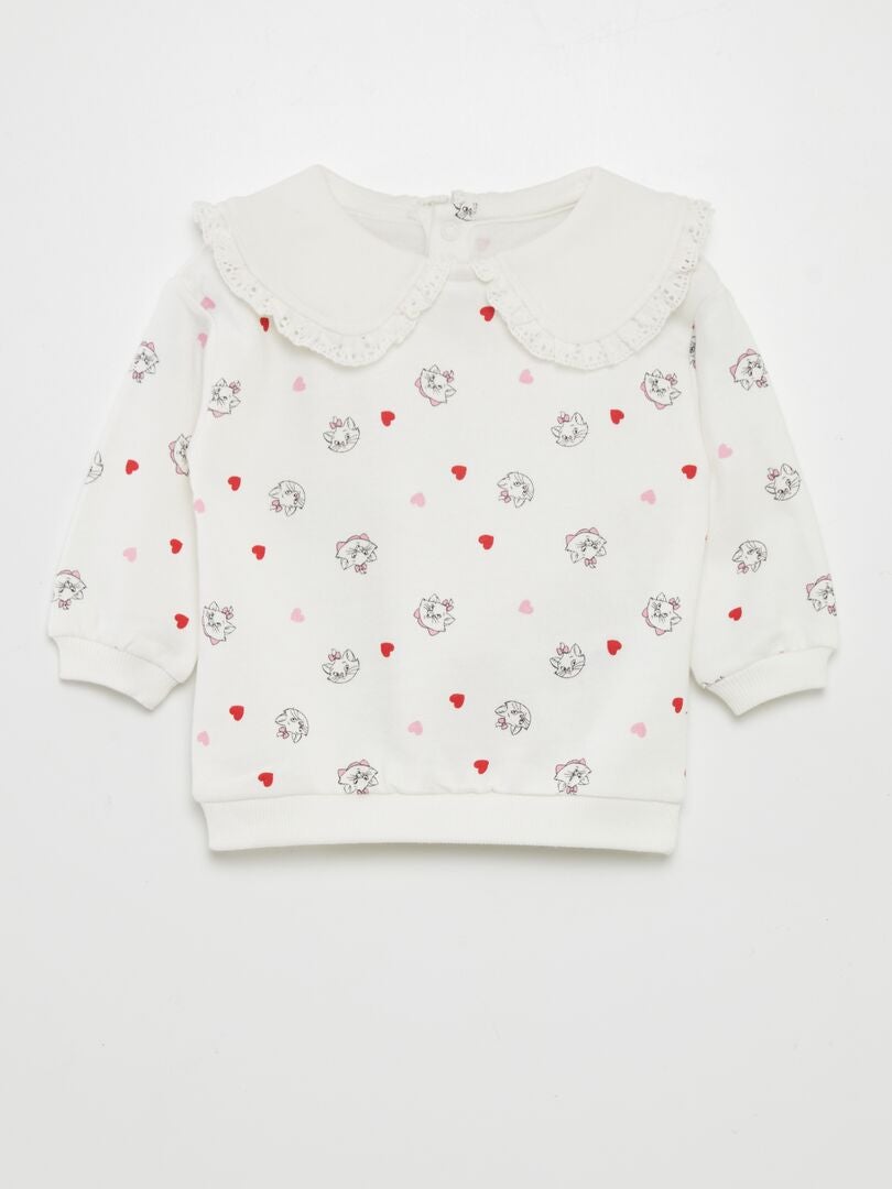 Sudadera polar Disney 'Minou' - BLANCA