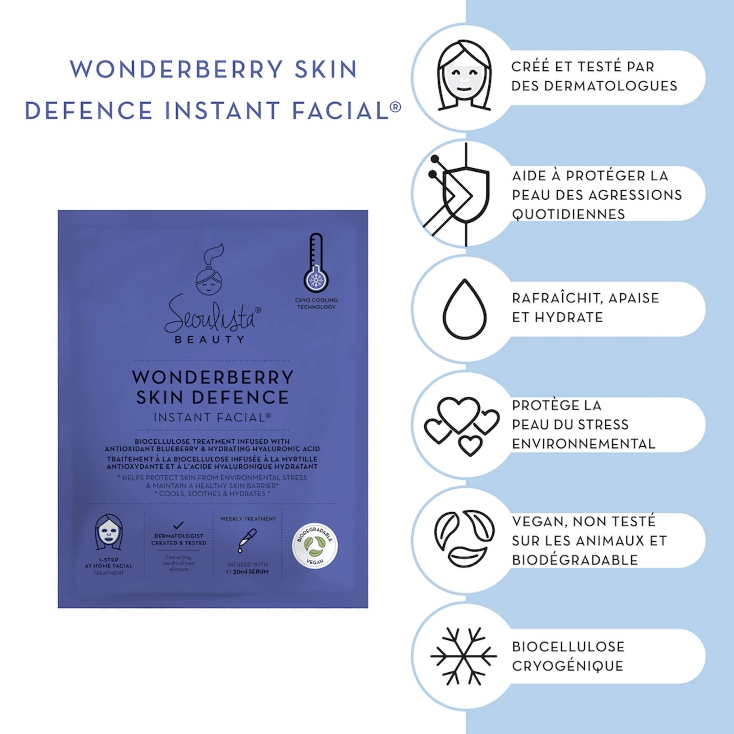seoulista beauty Wonderberry Instant Facial - Multi Pack 3's