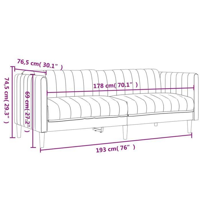 vidaXL Ensemble de canapés 3 pcs vert foncé tissu, canapé, siège de canapé, canapé relax, canapé confort, fauteuil de 3209233