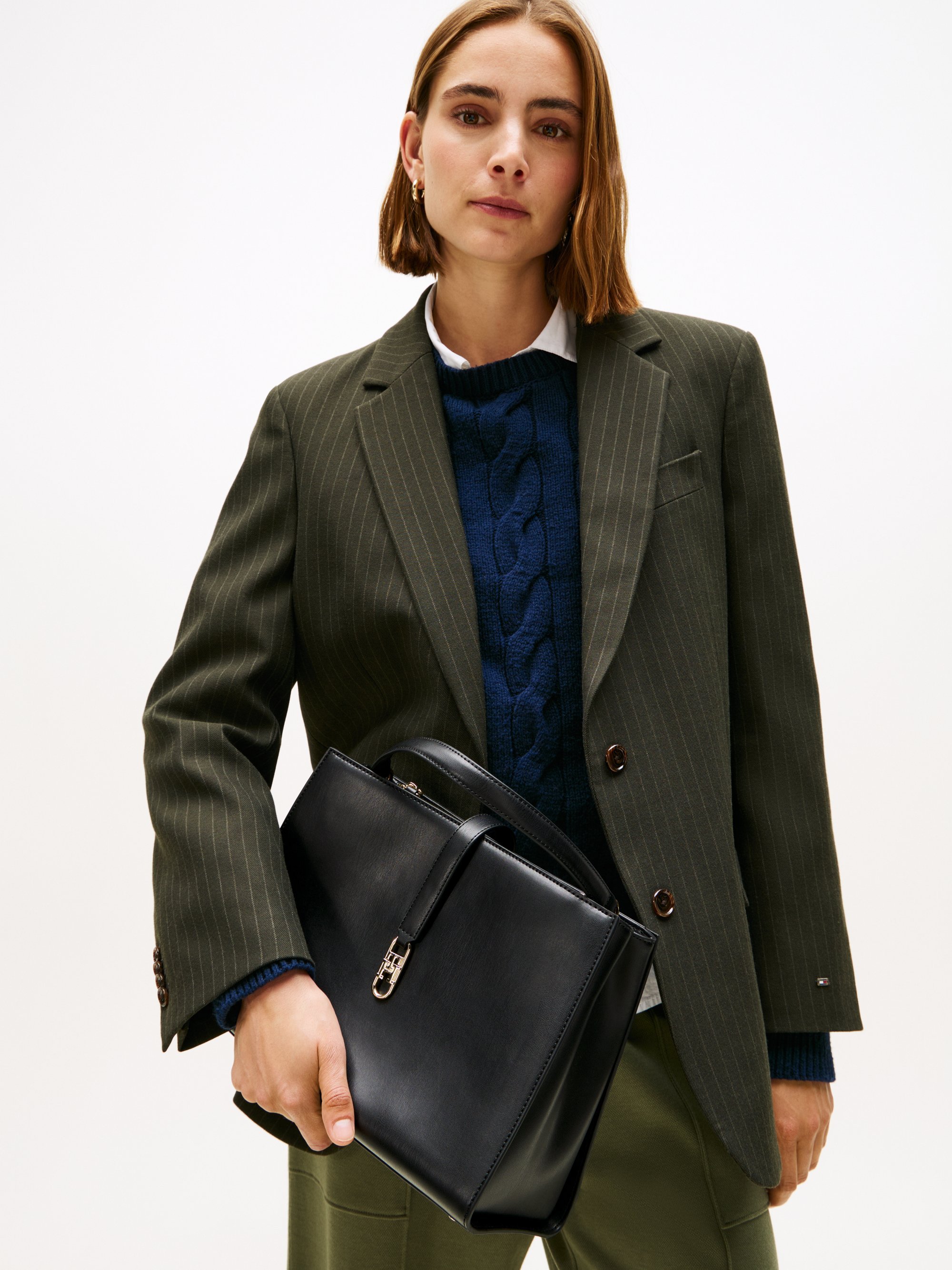 Tommy Hilfiger LIBRE SATCHEL - Håndveske - black
