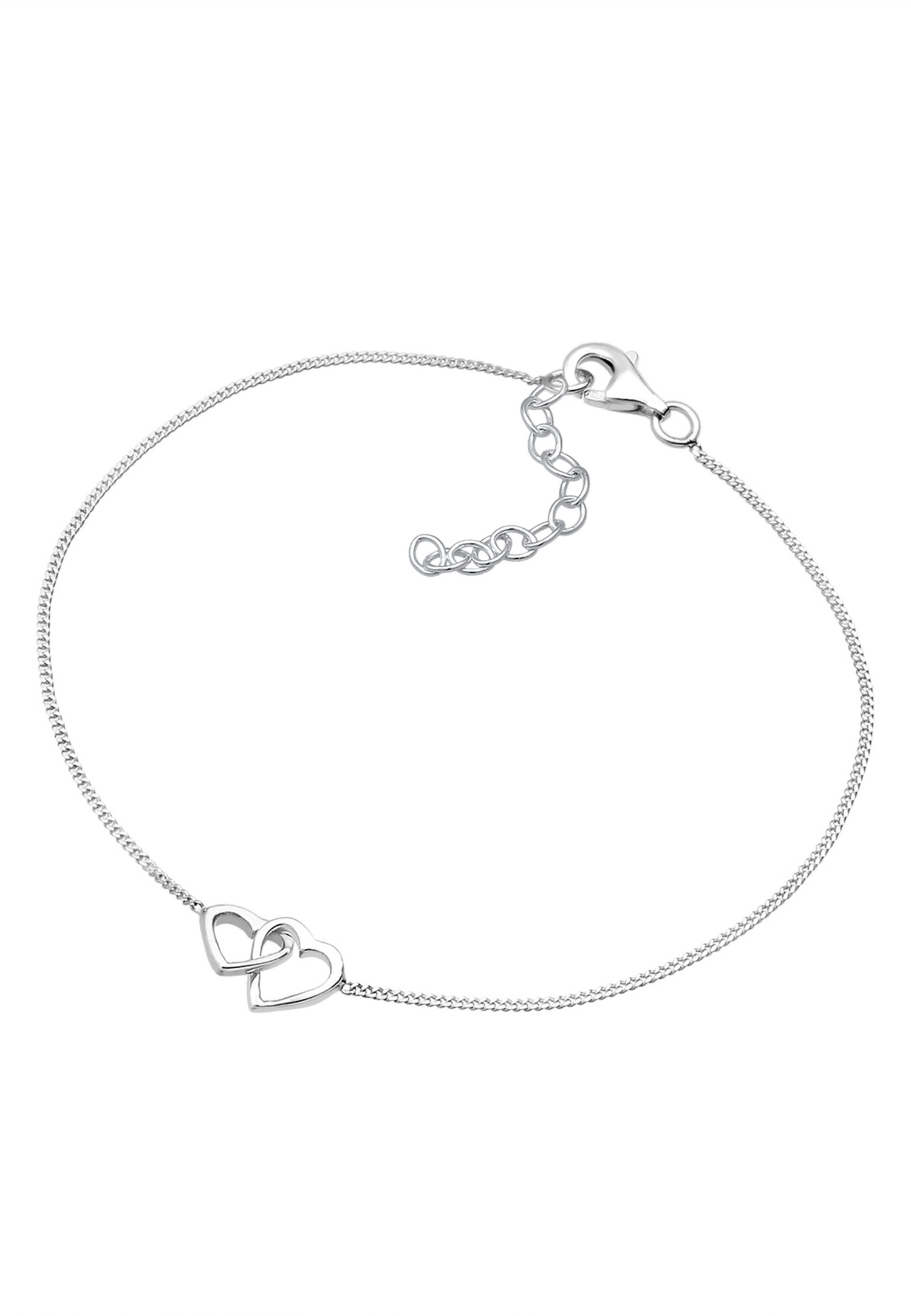 Elli Femmes Cœur Entrelacé Connexion en Argent Sterling 925 Plaqué Or Rose